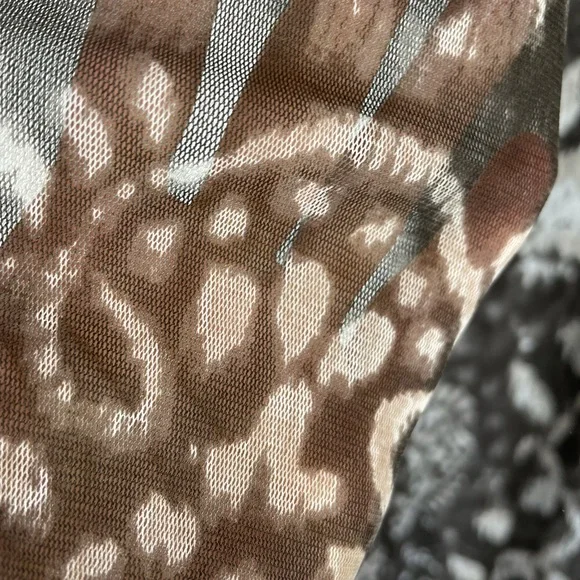 INC International Concepts Brown and Cream Ikat Print Dress - Picture 4 of 9